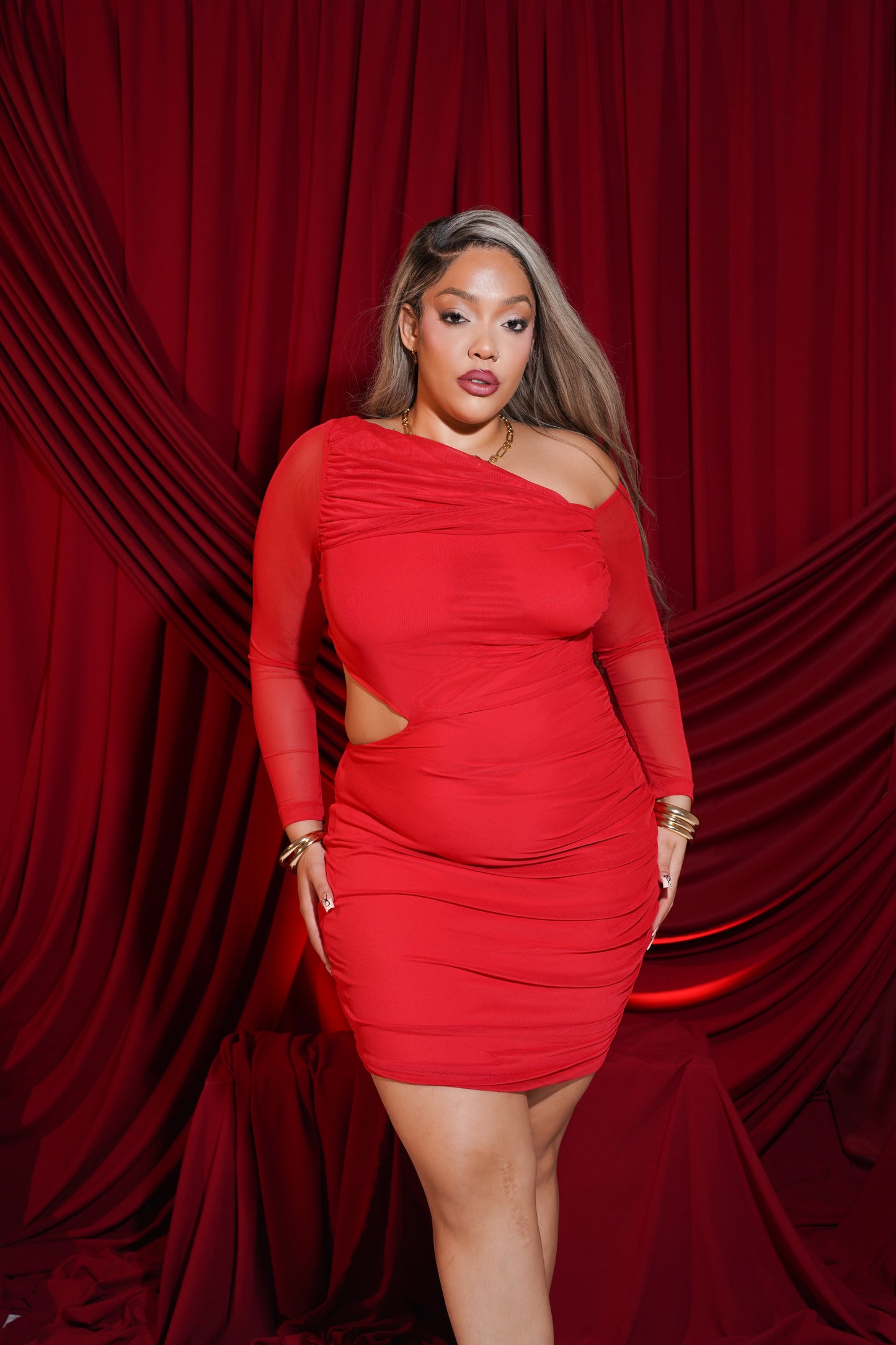 Aria Mini Dress - Scarlet