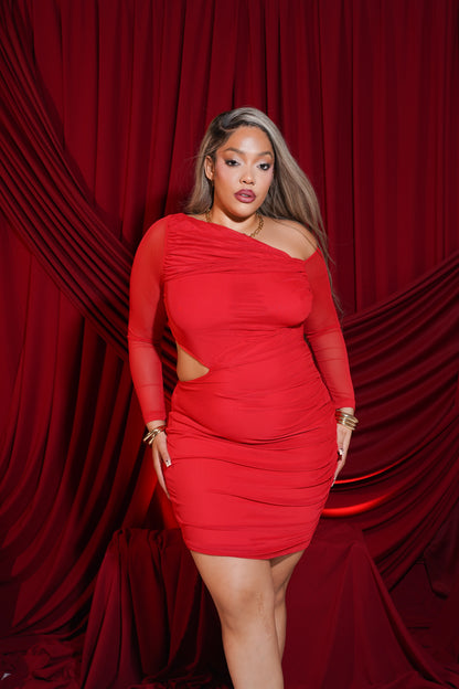 Aria Mini Dress - Scarlet