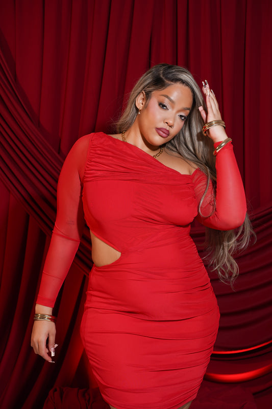 Aria Mini Dress - Scarlet